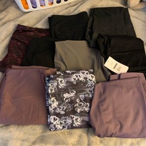 Lot of 9 athletic leggings